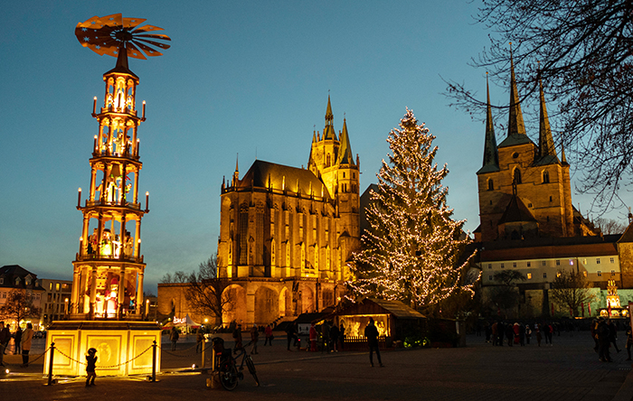 Weihnachtlicher Domplatz Erfurt 2020